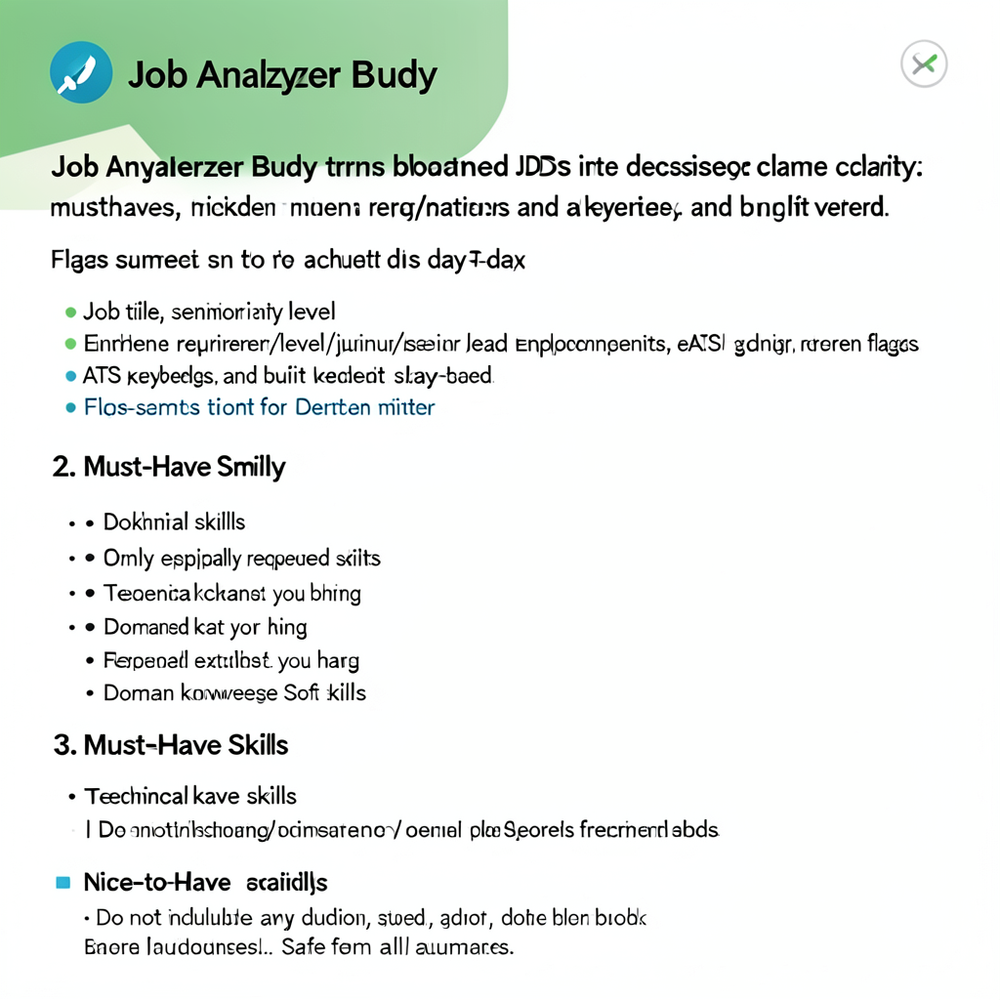 Job Analyzer Budy website