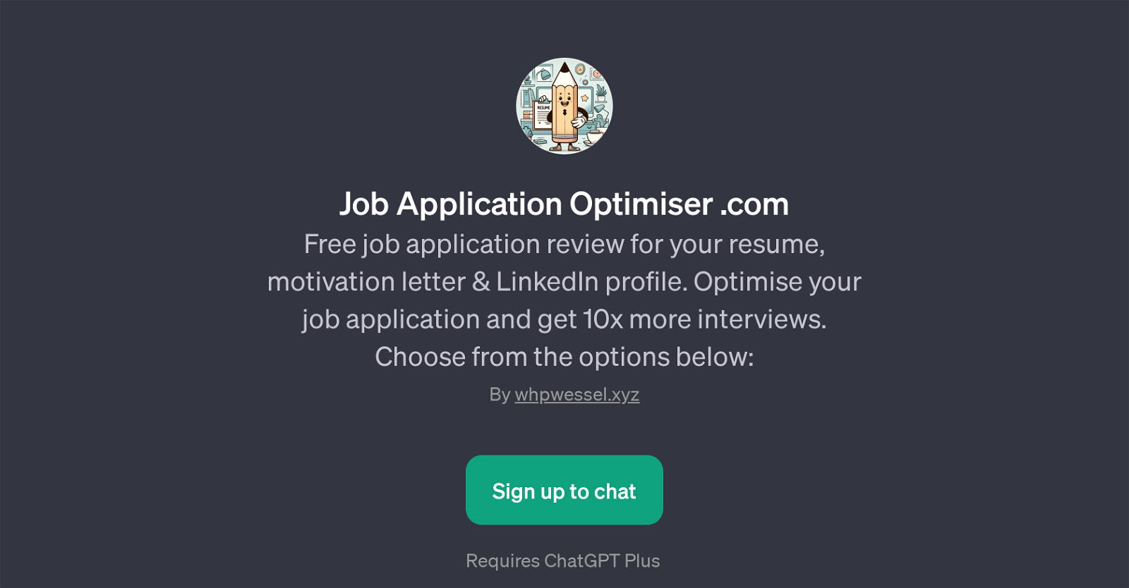 Job Application Optimiser website