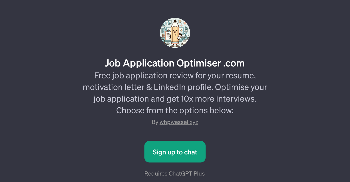 Job Application Optimiser website