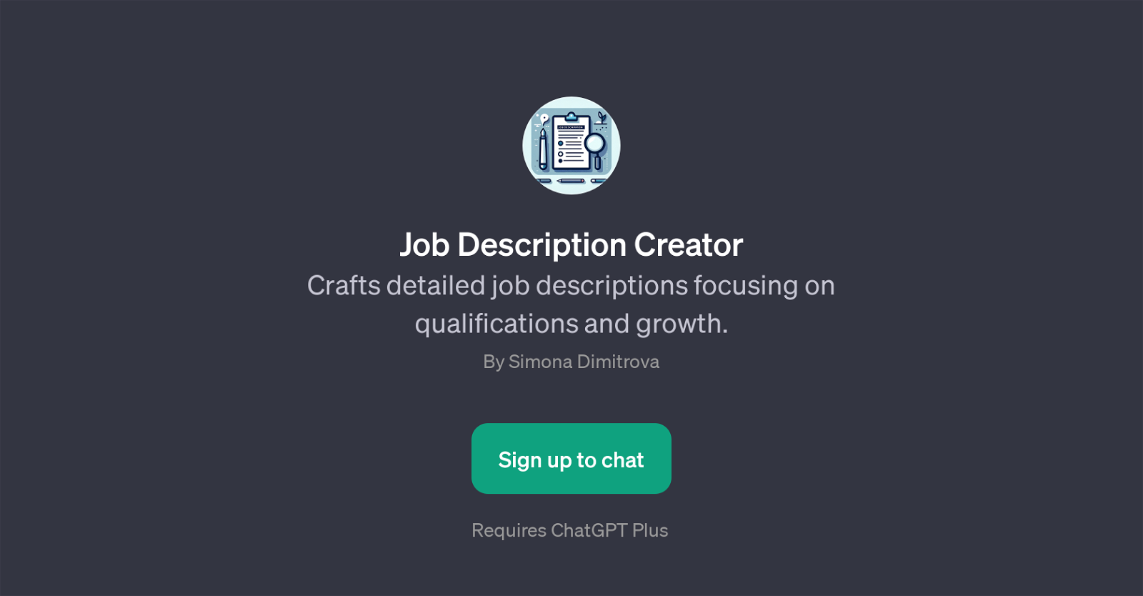 Job Description Creator website