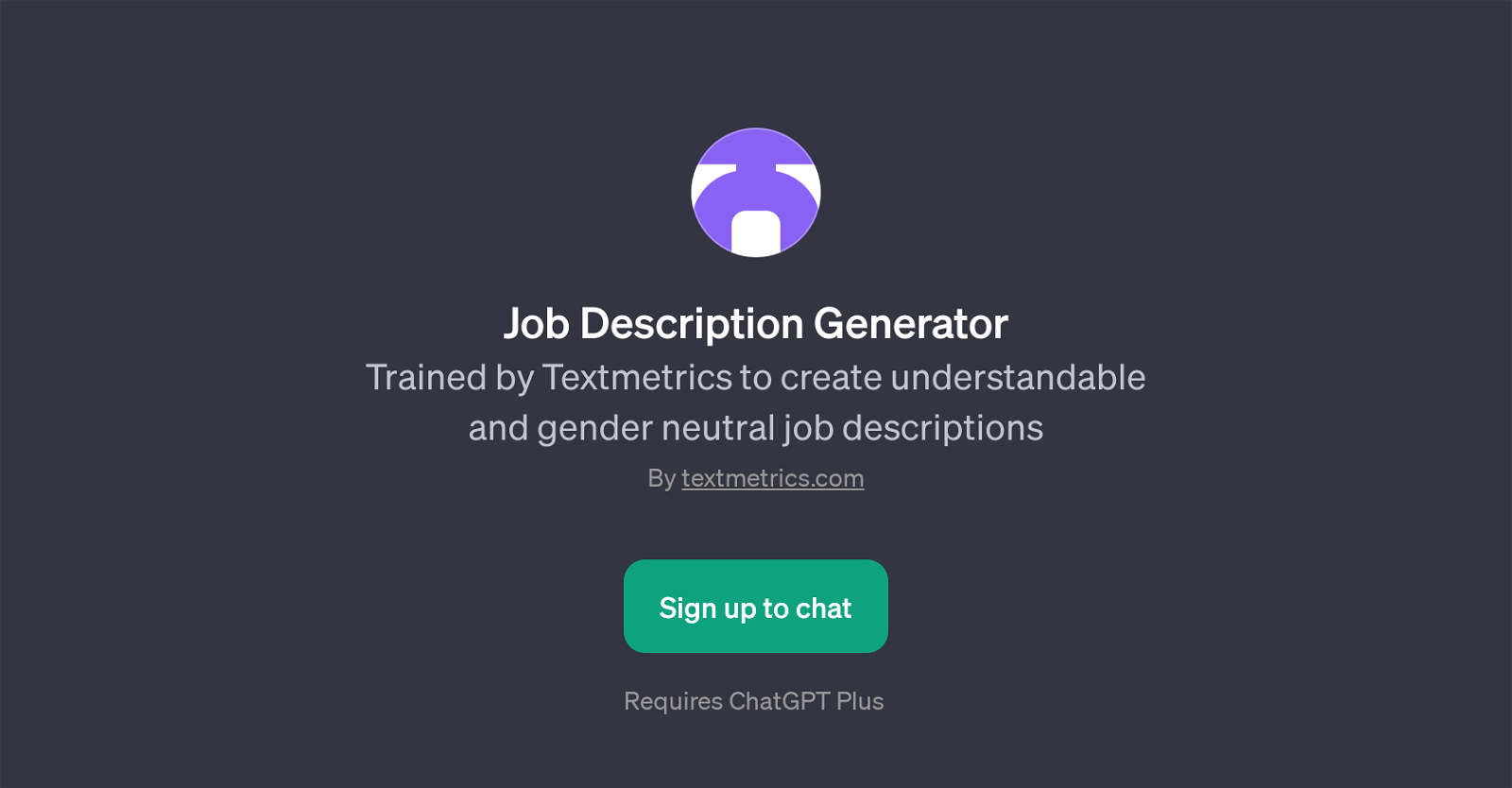 Job Description Generator website