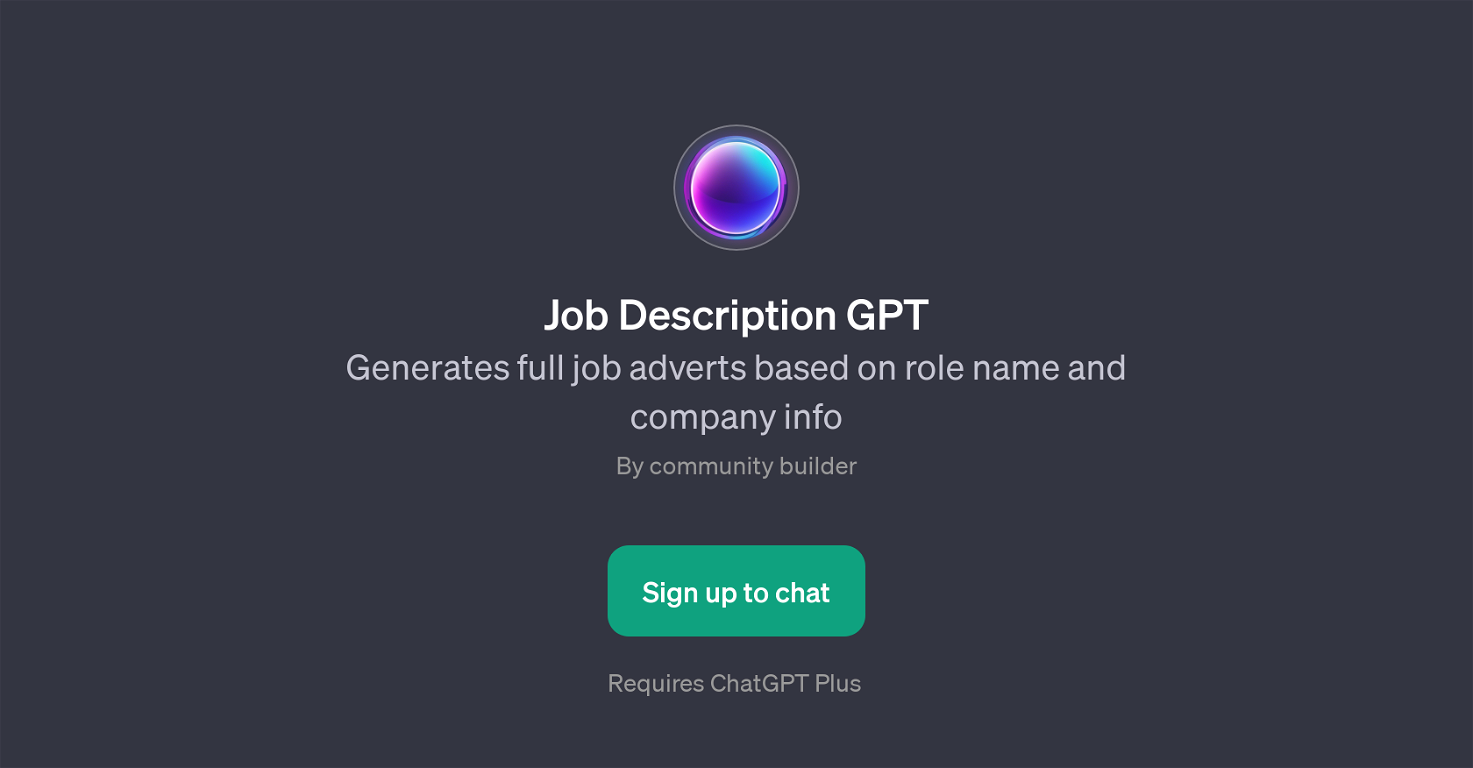 Job Description GPT website