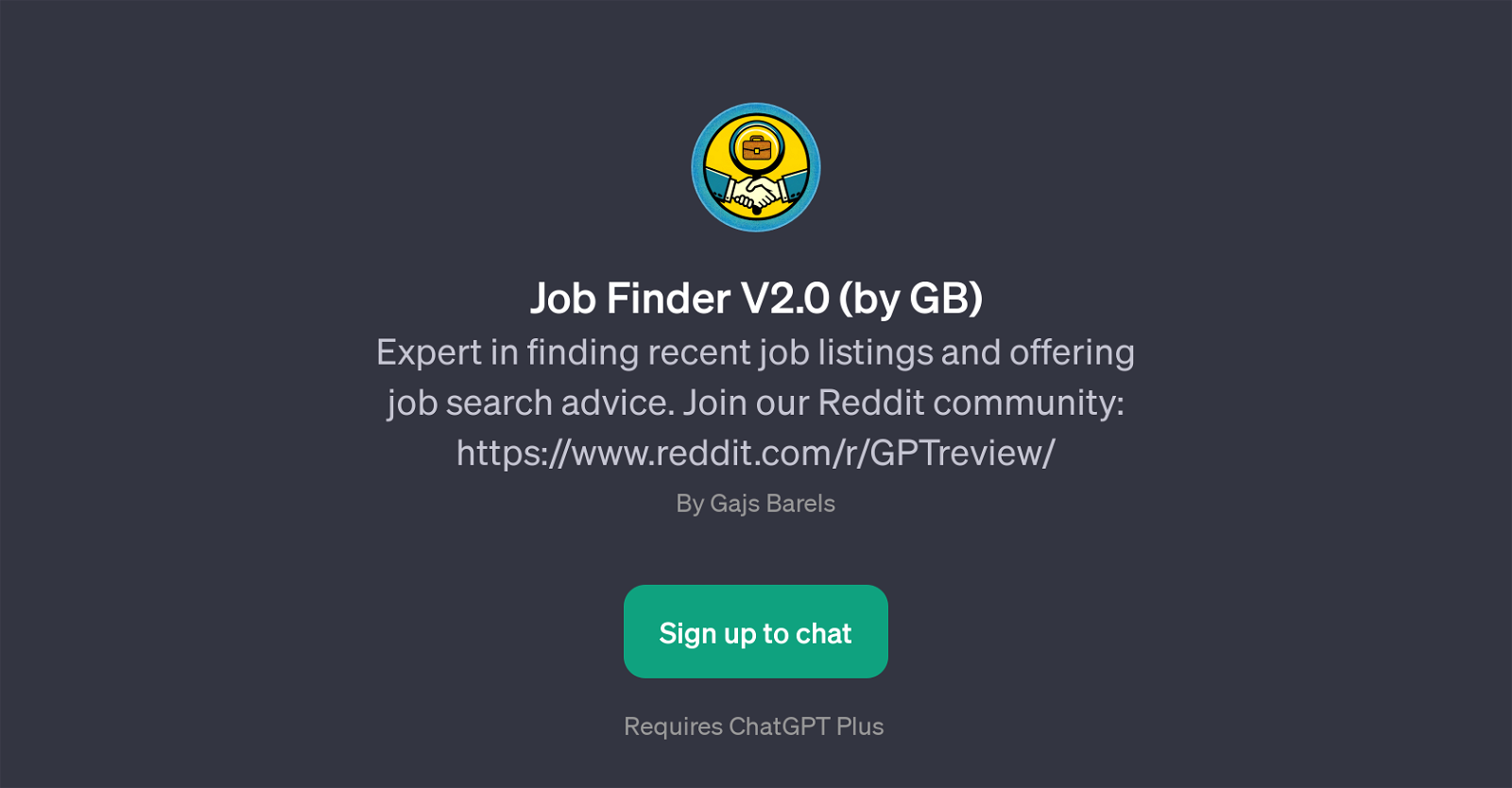 Job Finder V2.0 (by GB) website