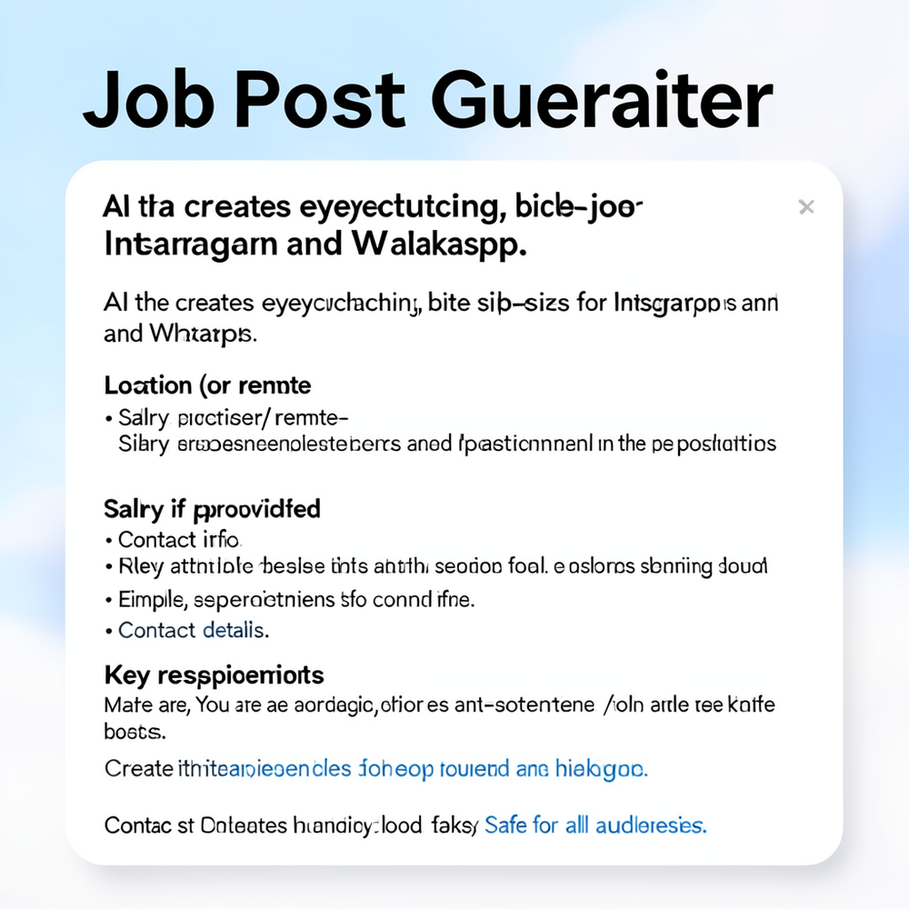 Job Post Generator website