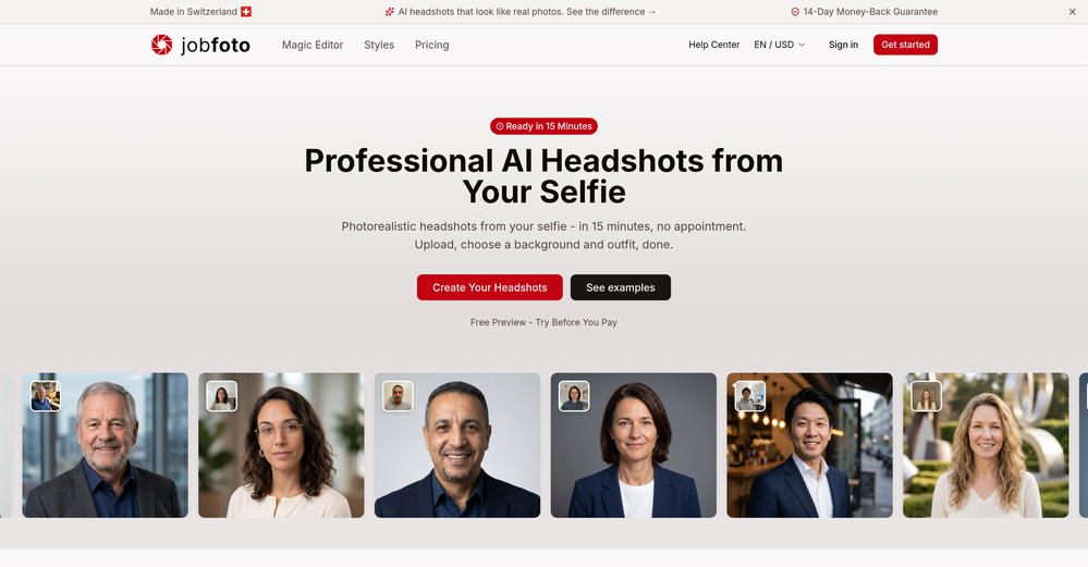 Jobfoto website