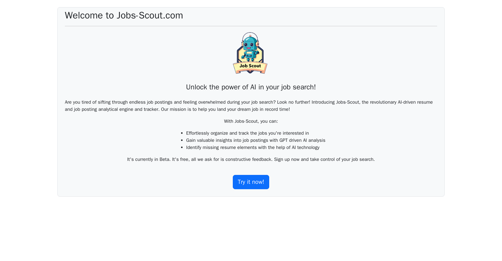 Jobs Scout website