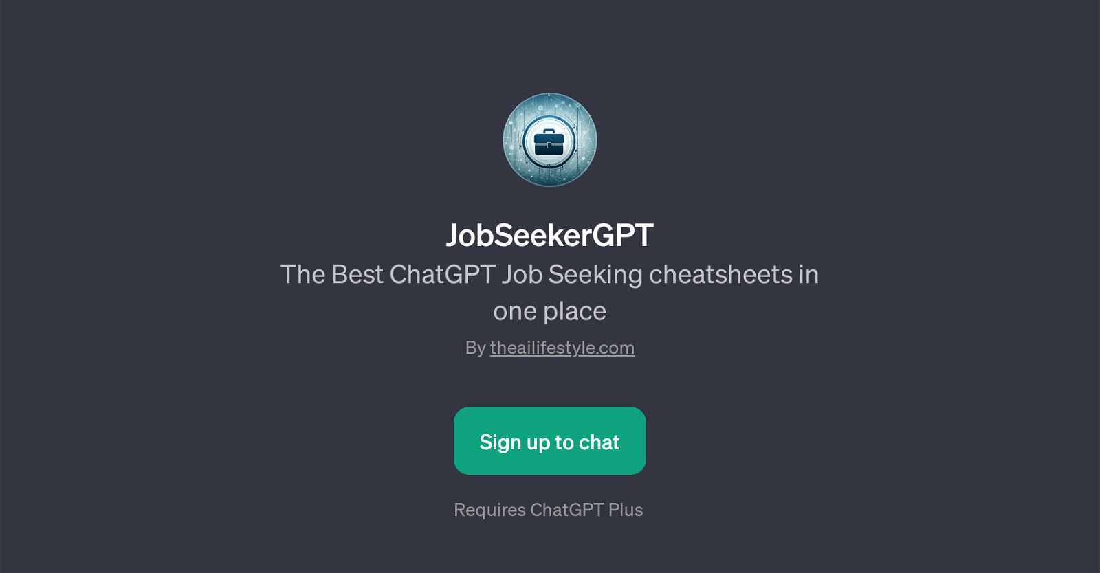 JobSeekerGPT website