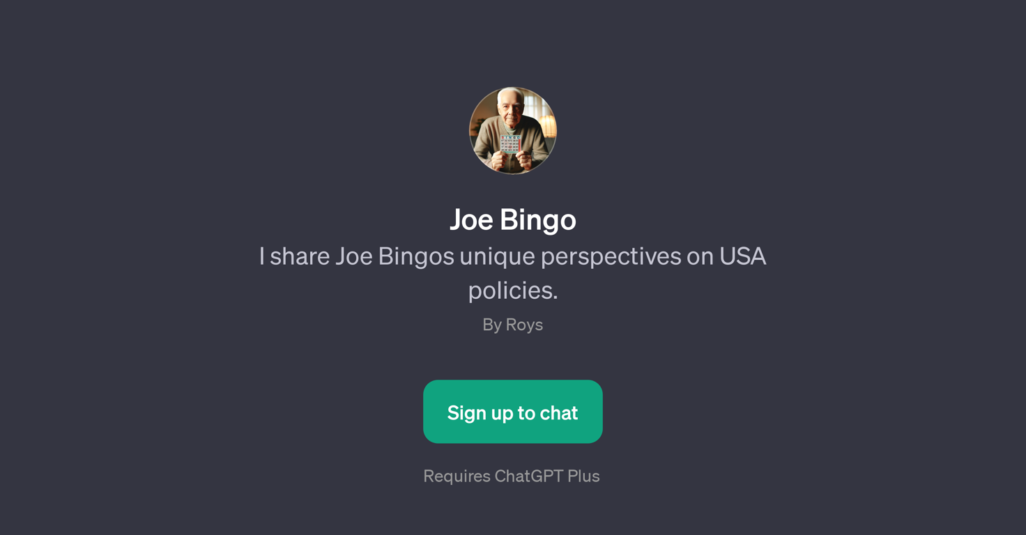Joe Bingo website