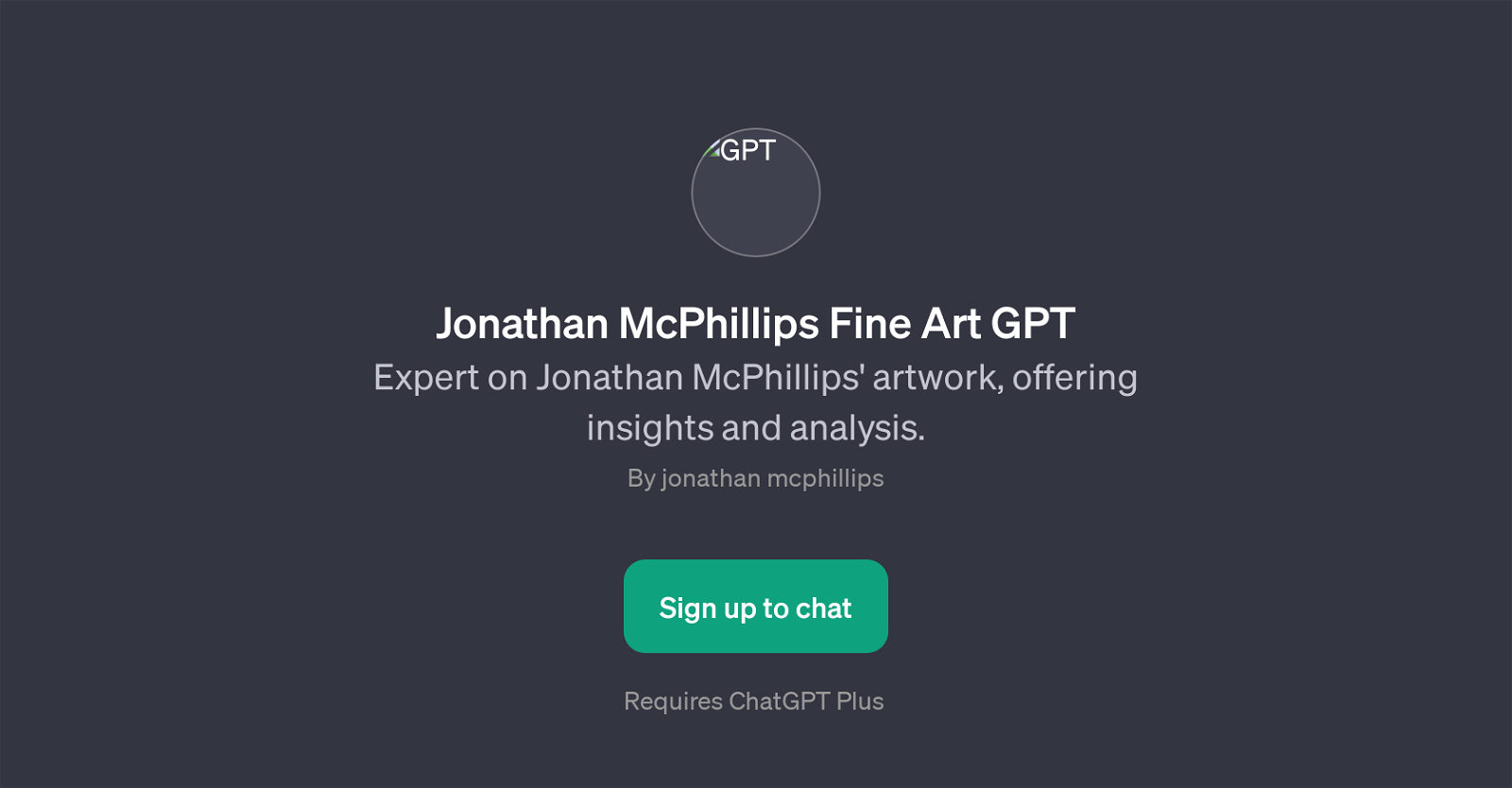Jonathan McPhillips Fine Art GPT website