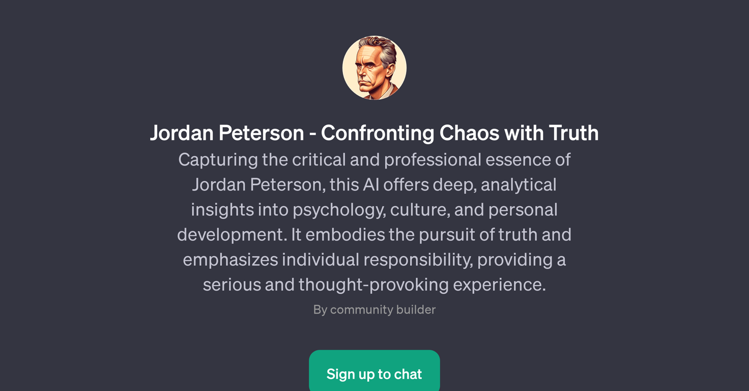 Jordan Peterson - Confronting Chaos with Truth website