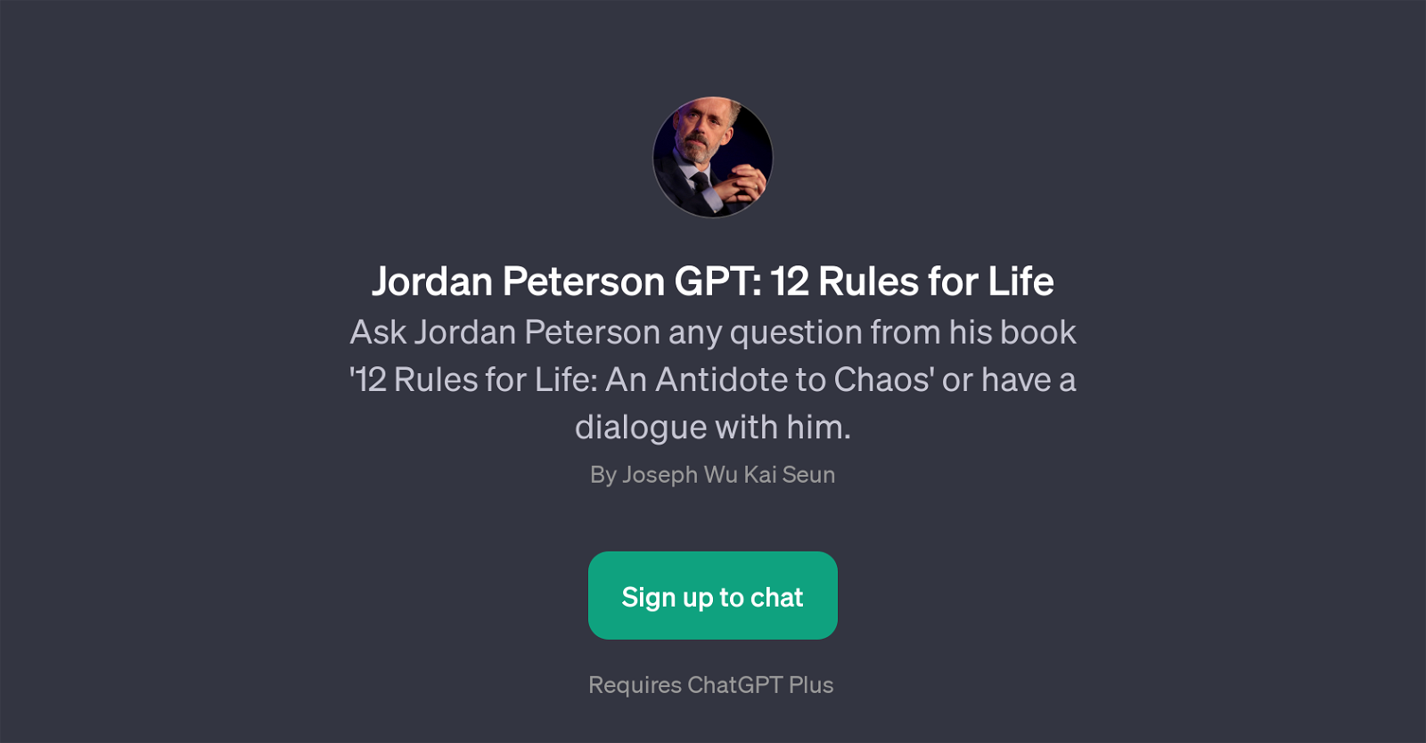 Jordan Peterson GPT: 12 Rules for Life website