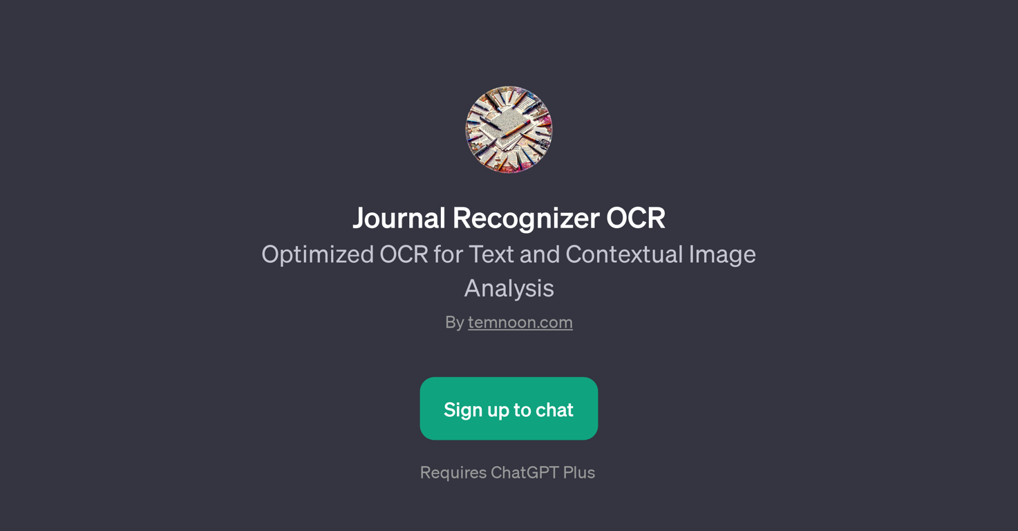 Journal Recognizer OCR website