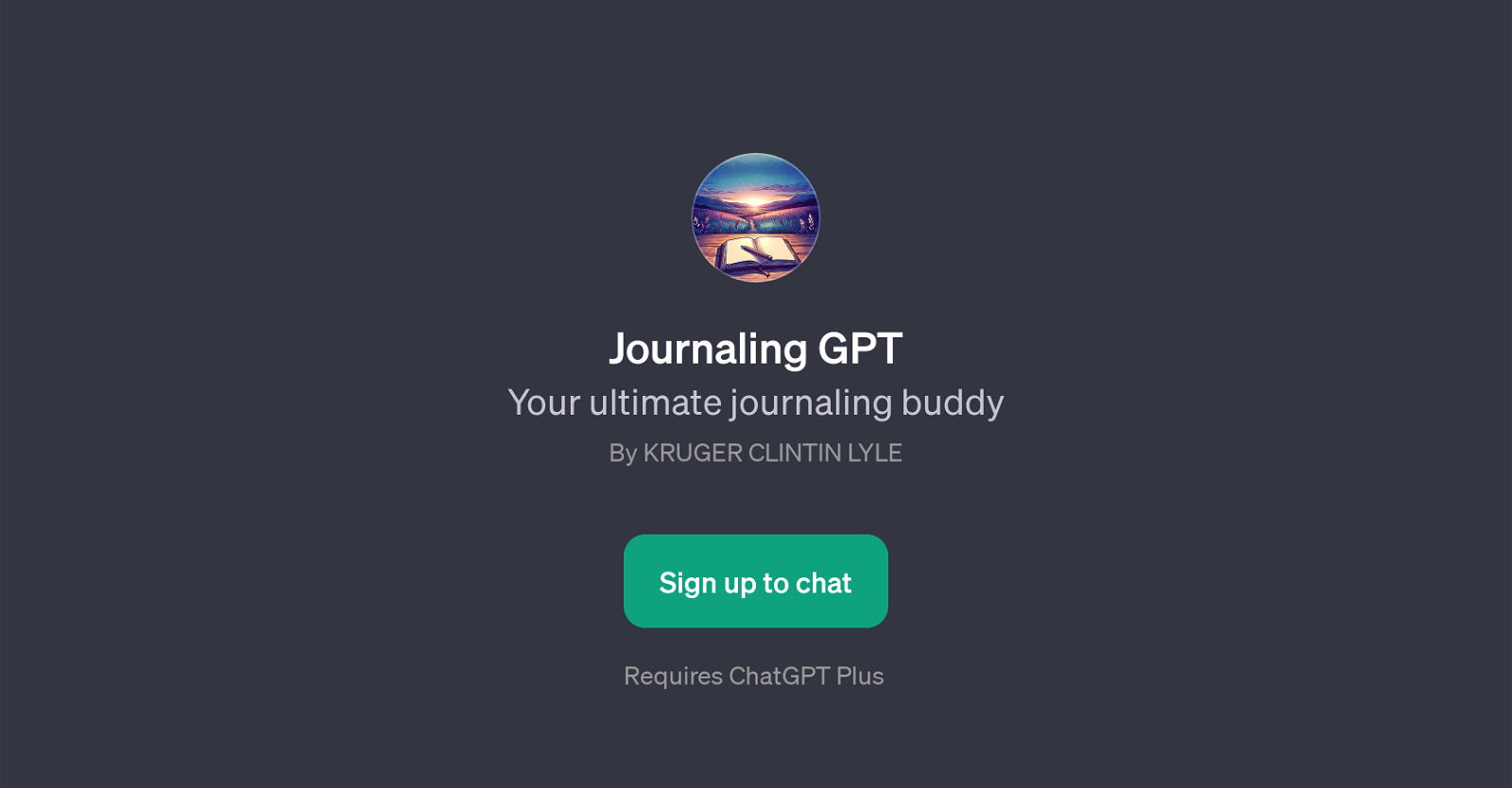 Journaling GPT website