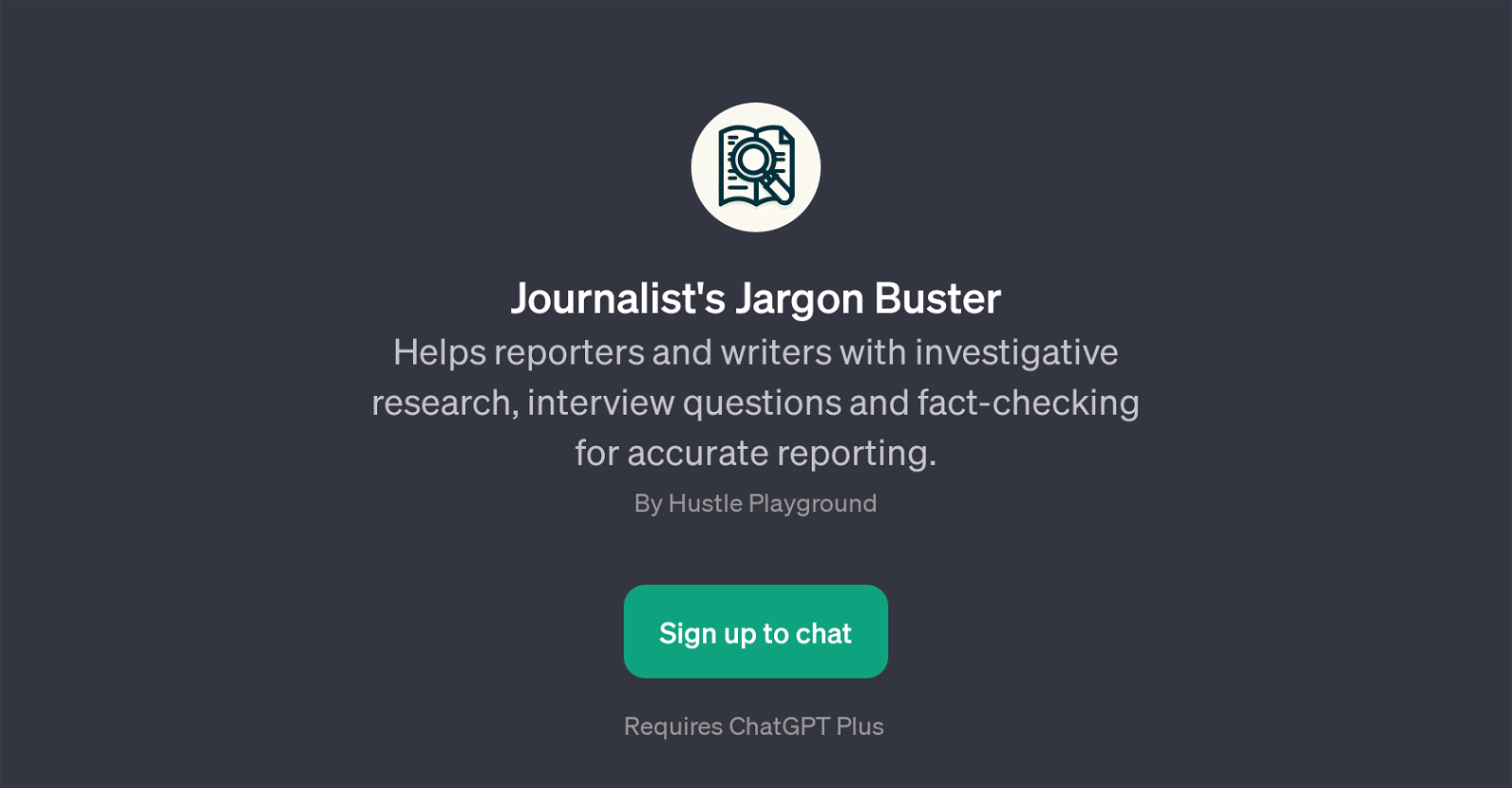Journalist's Jargon Buster website
