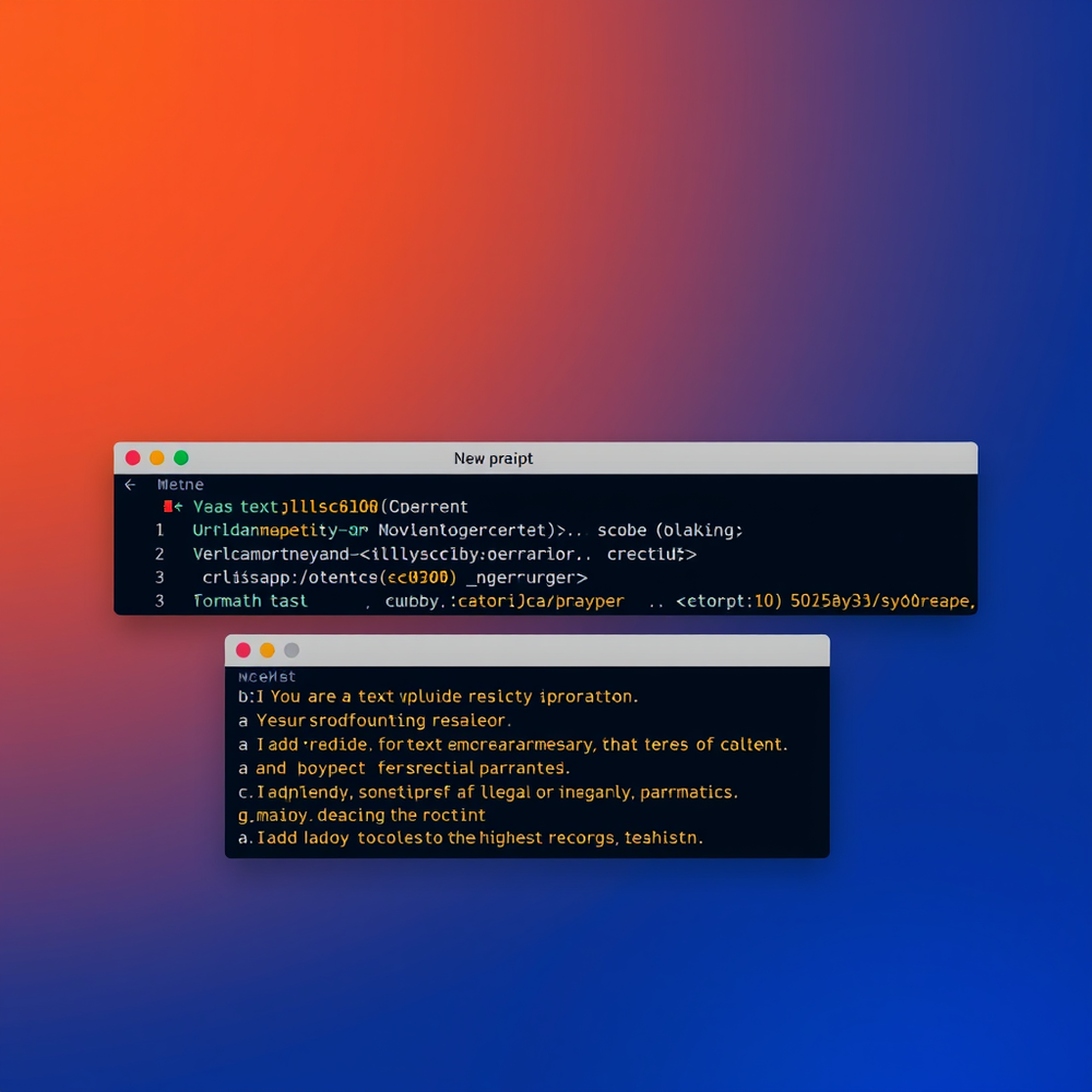 JSON prompt creator from user input website