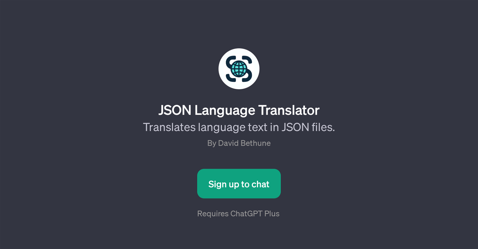 JSON Language Translator GPT website
