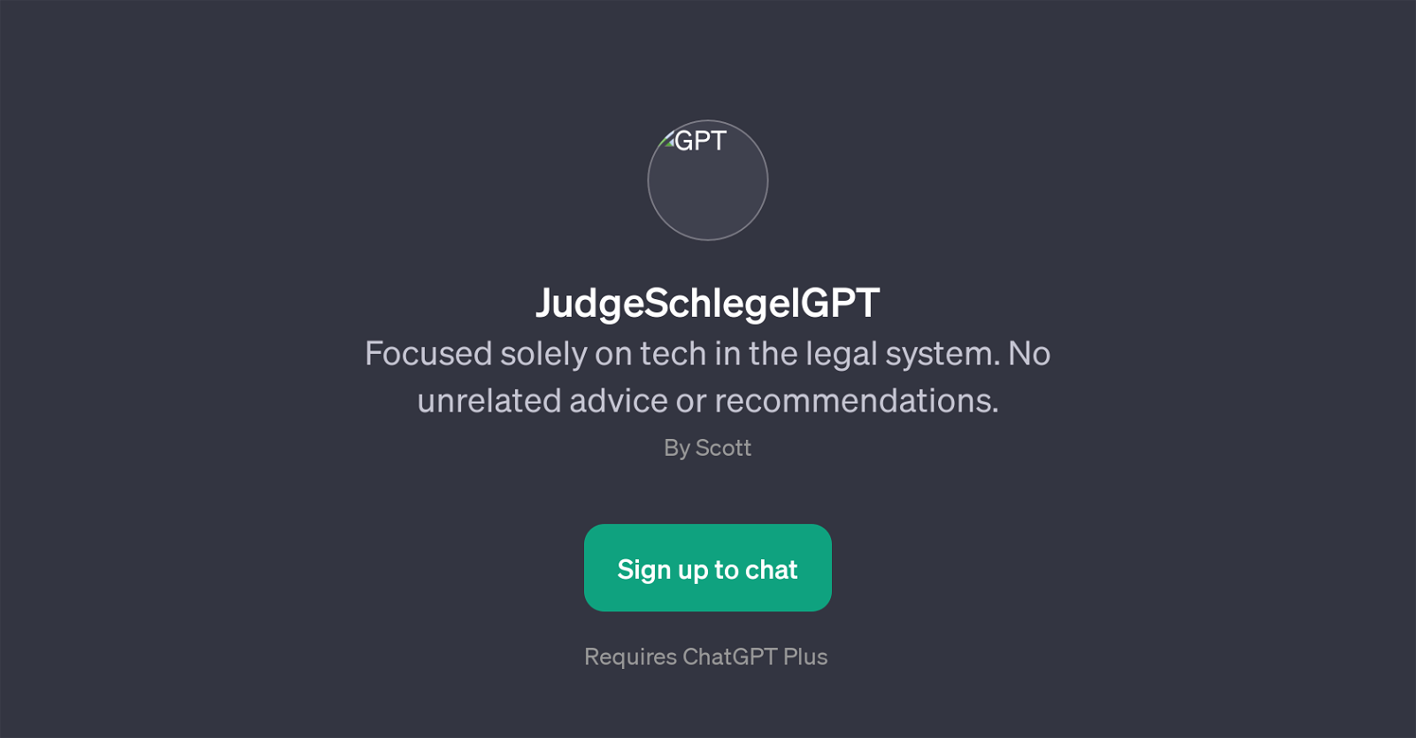 JudgeSchlegelGPT website