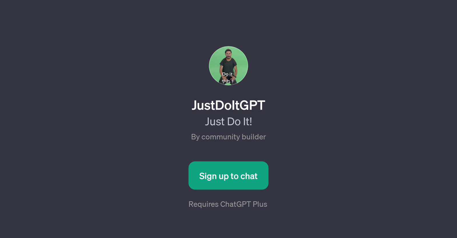 JustDoItGPT website