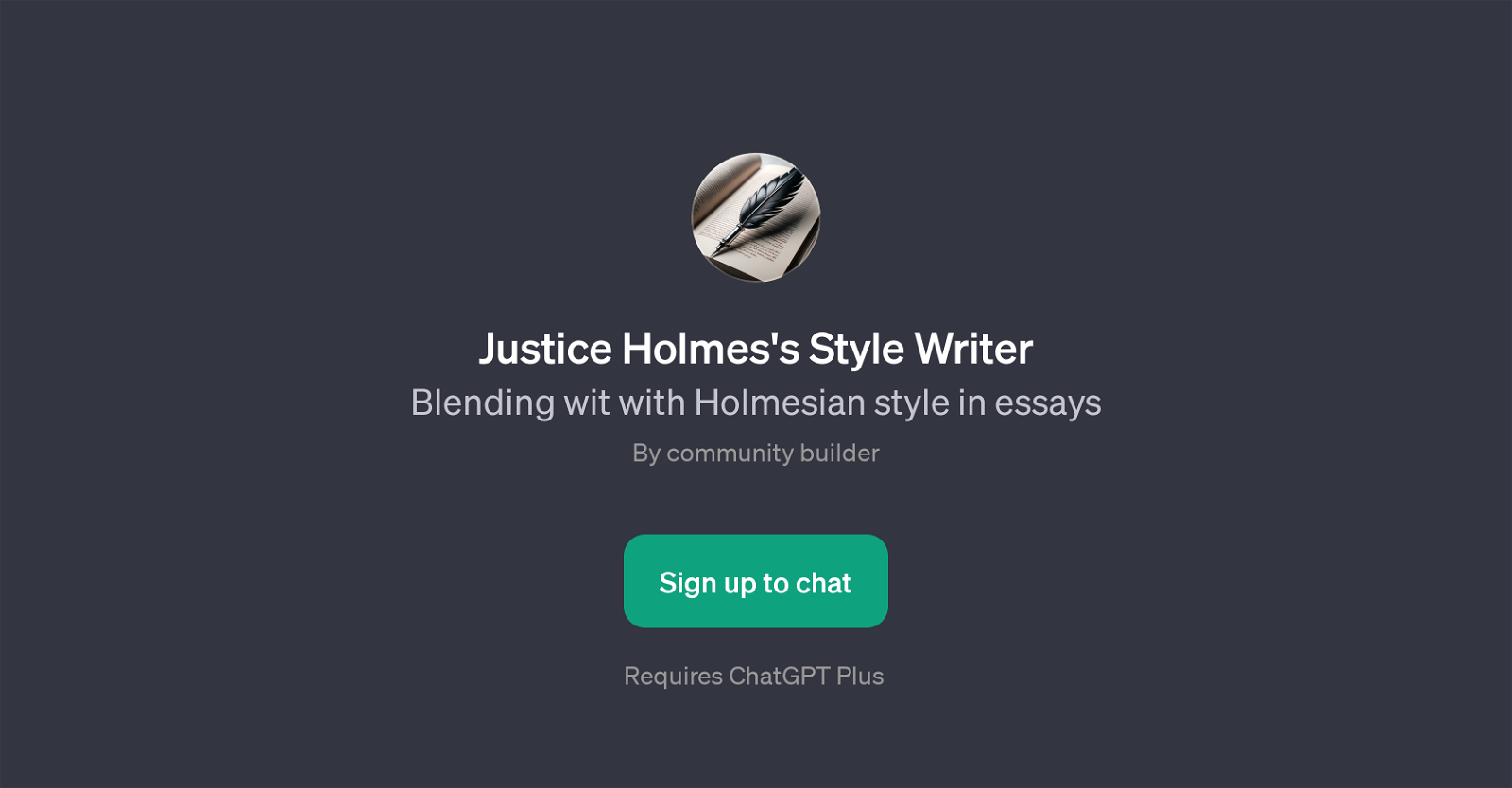 Justice Holmes's Style Writer website