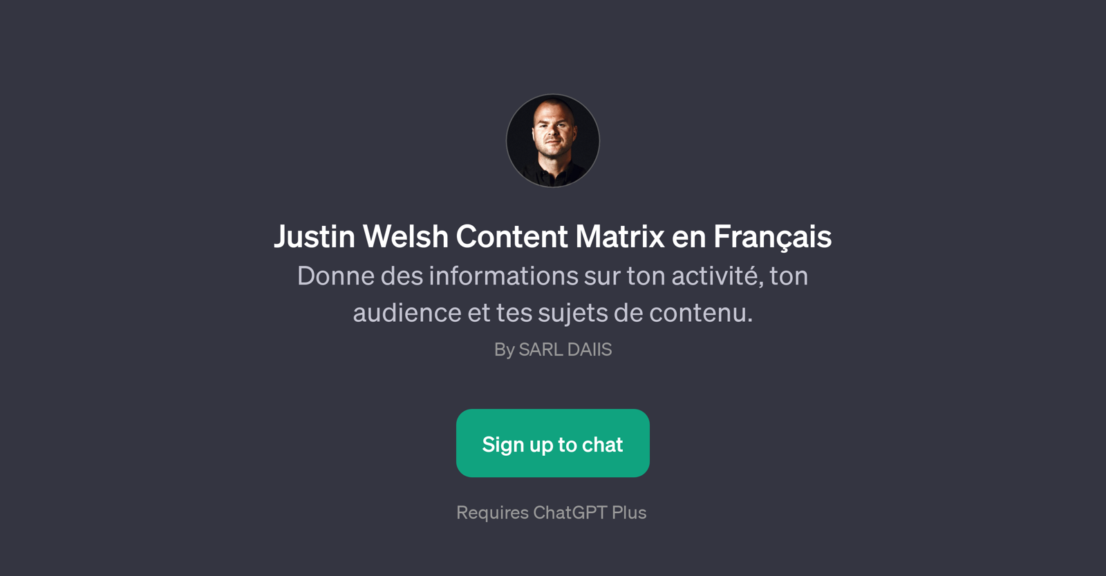 Justin Welsh Content Matrix en Franais website