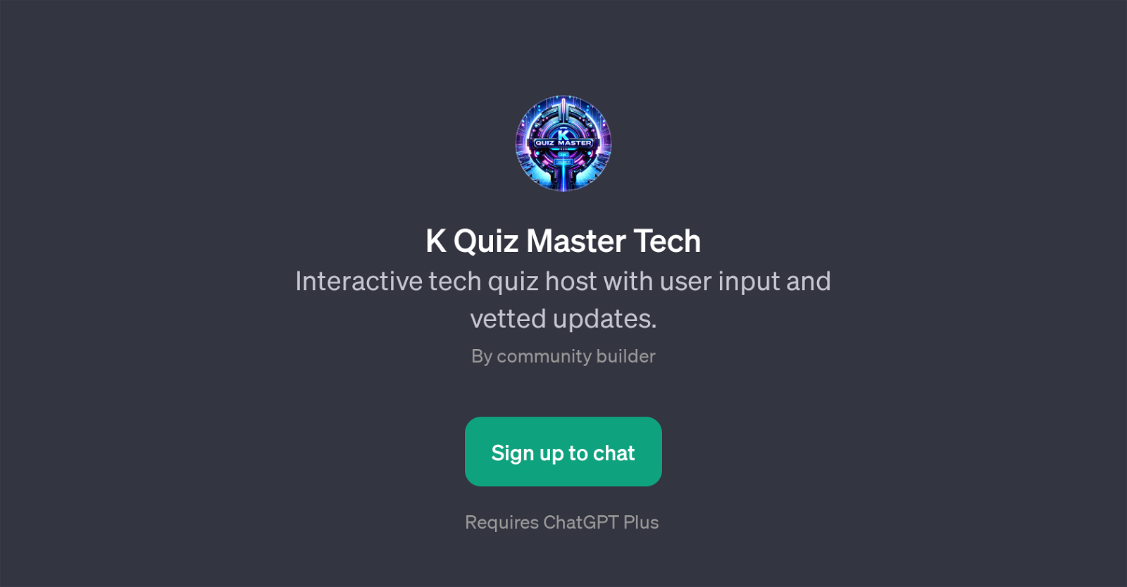 K Quiz Master Tech website