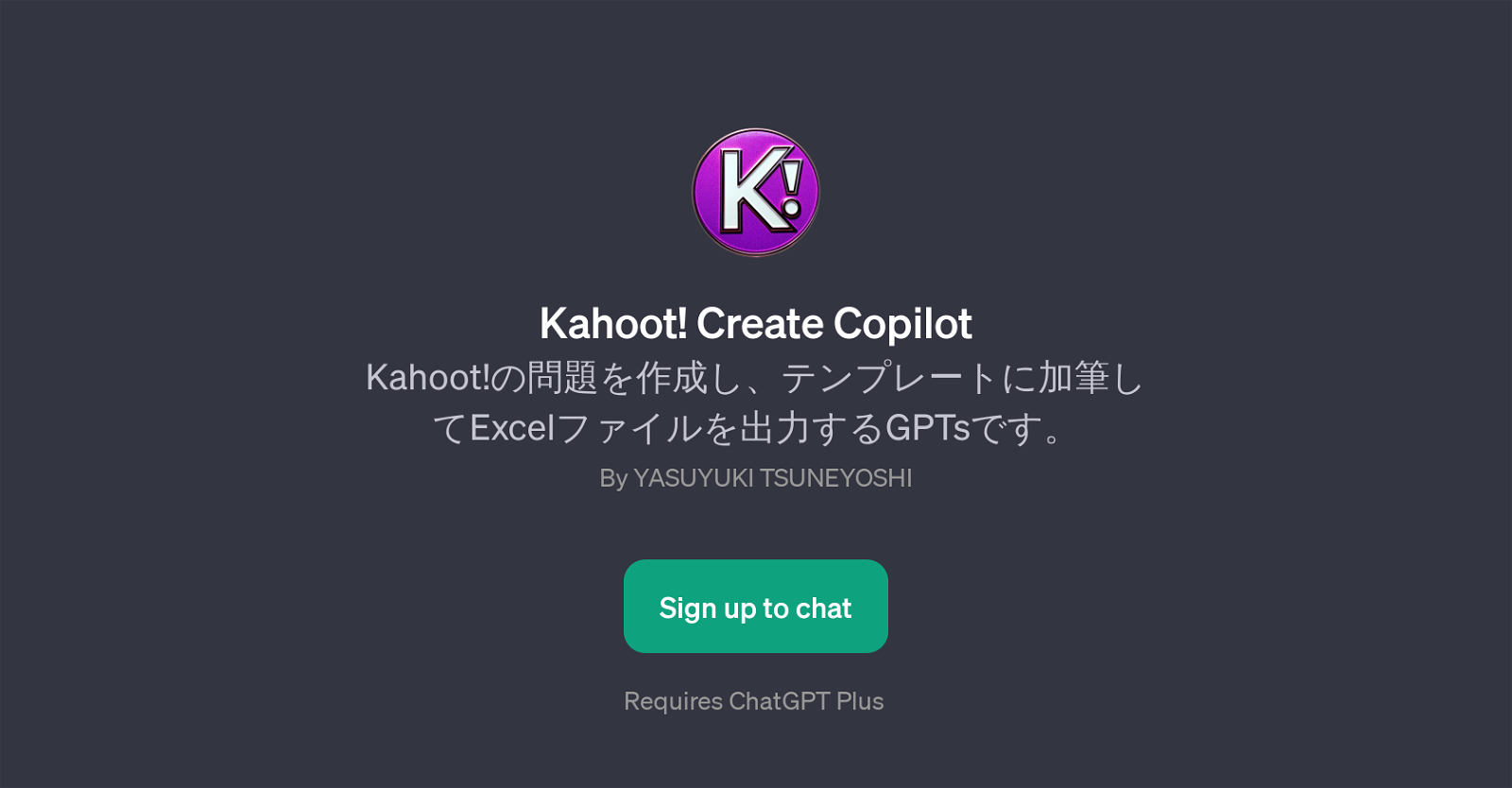 Kahoot! Create Copilot website