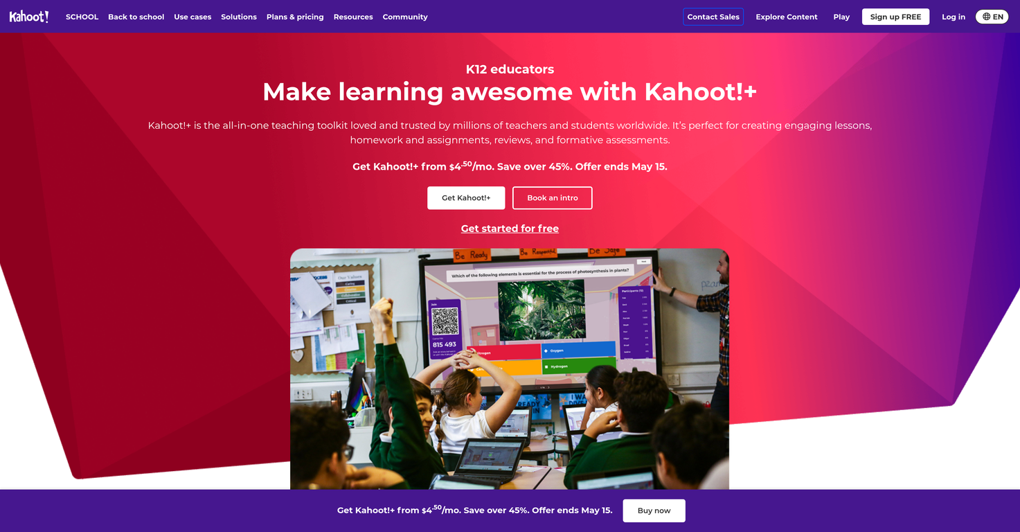 Kahoot! website