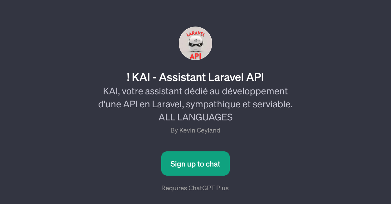 KAI - Assistant Laravel API website