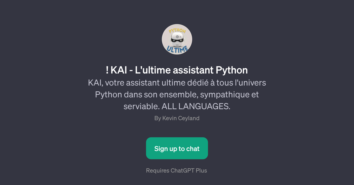 KAI - L'ultime assistant Python website