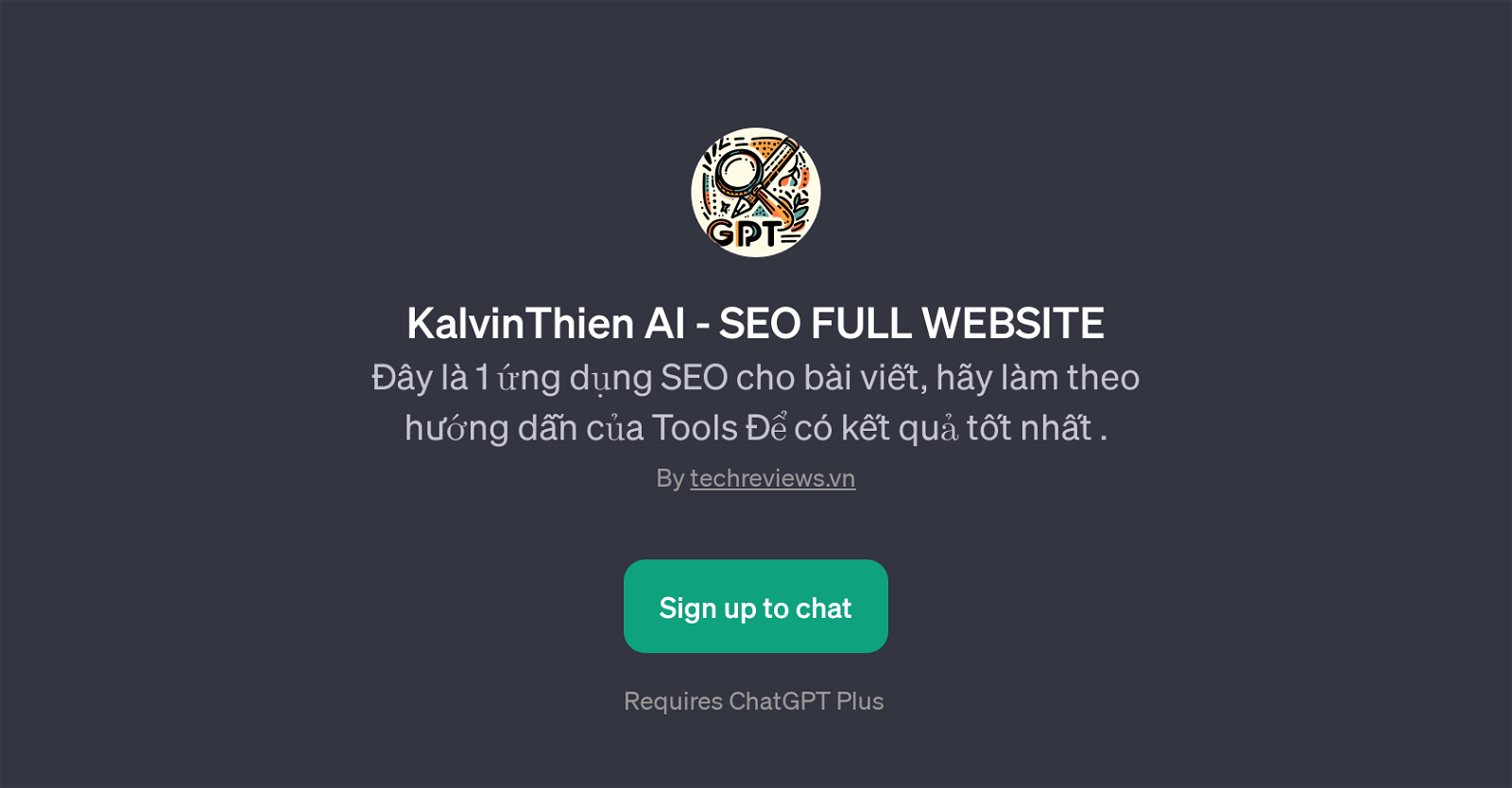 KalvinThien AI - SEO FULL WEBSITE website