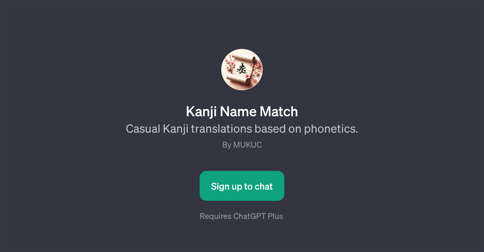 Kanji Name Match website