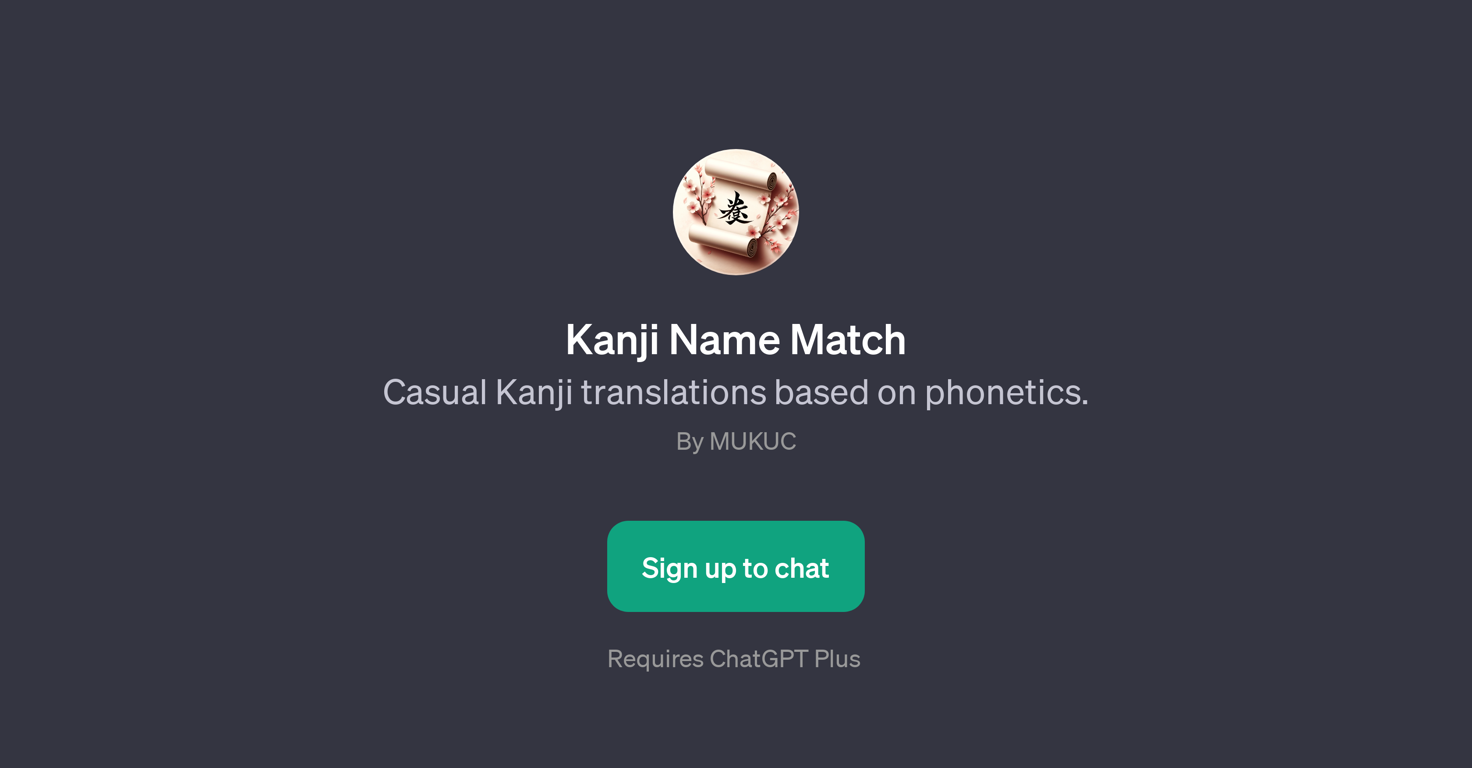 Kanji Name Match website