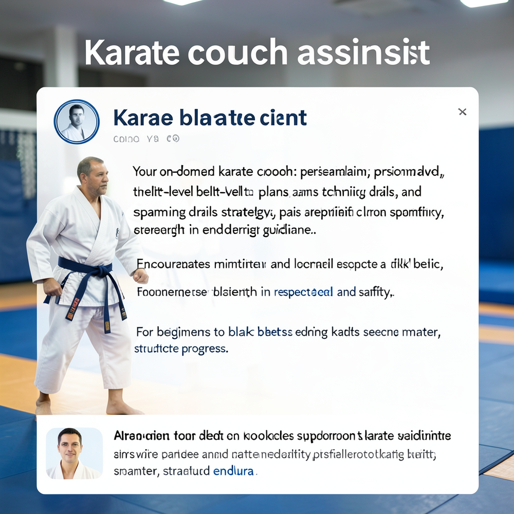 Karate coach assistant website