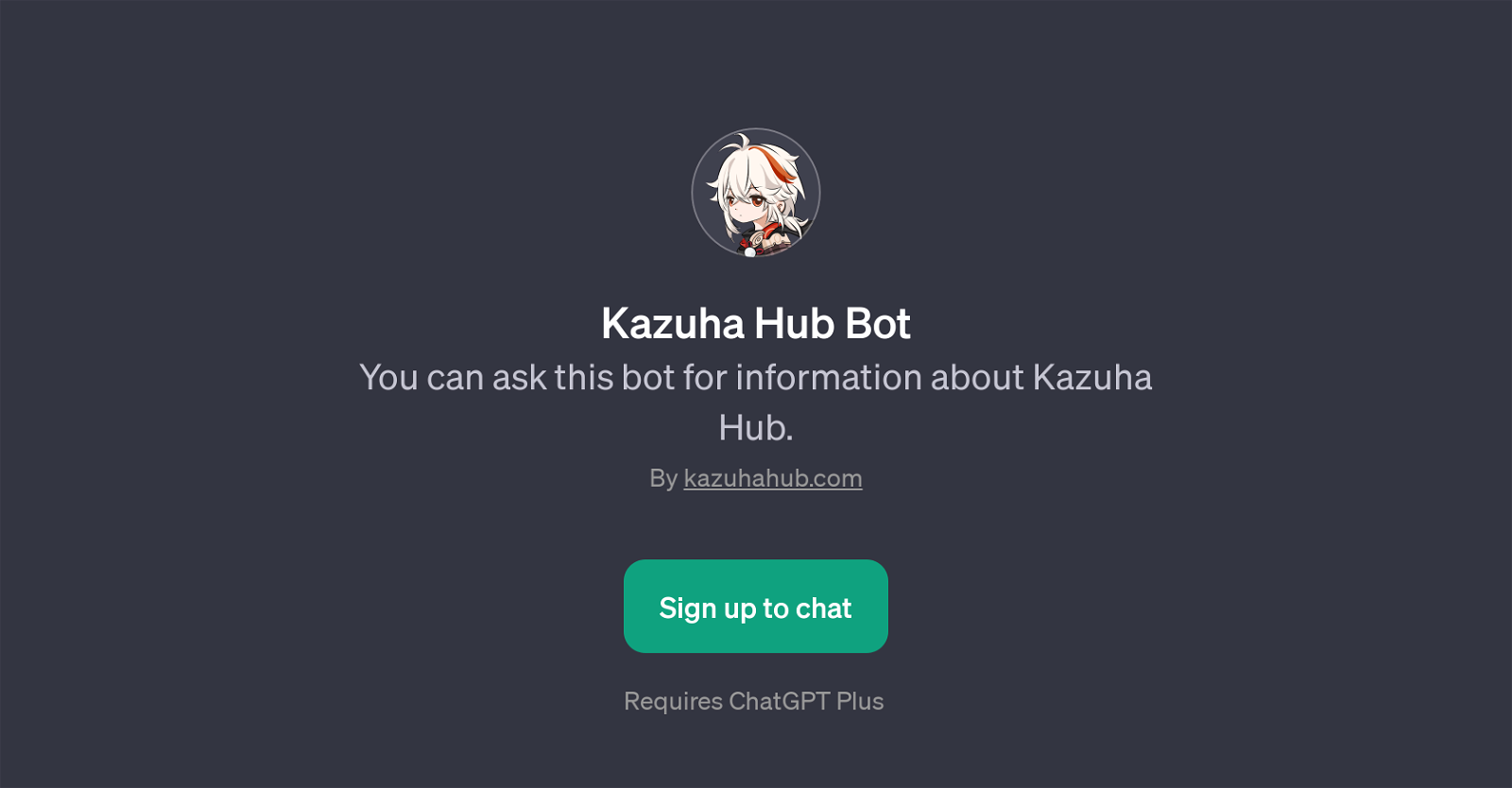 Kazuha Hub Bot website