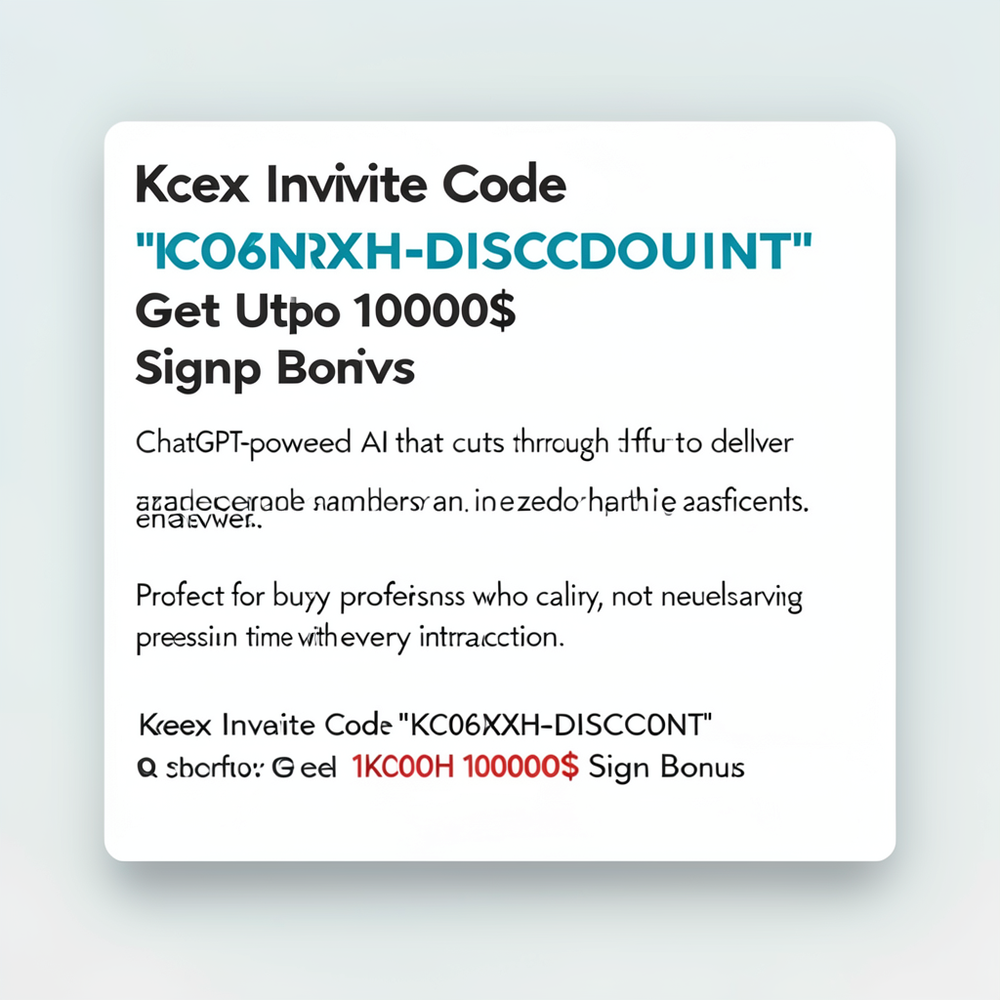 Kcex Invite Code "KC06NRXH-DISCOUNT" Get Upto 10000$ Sign Up Bonus website