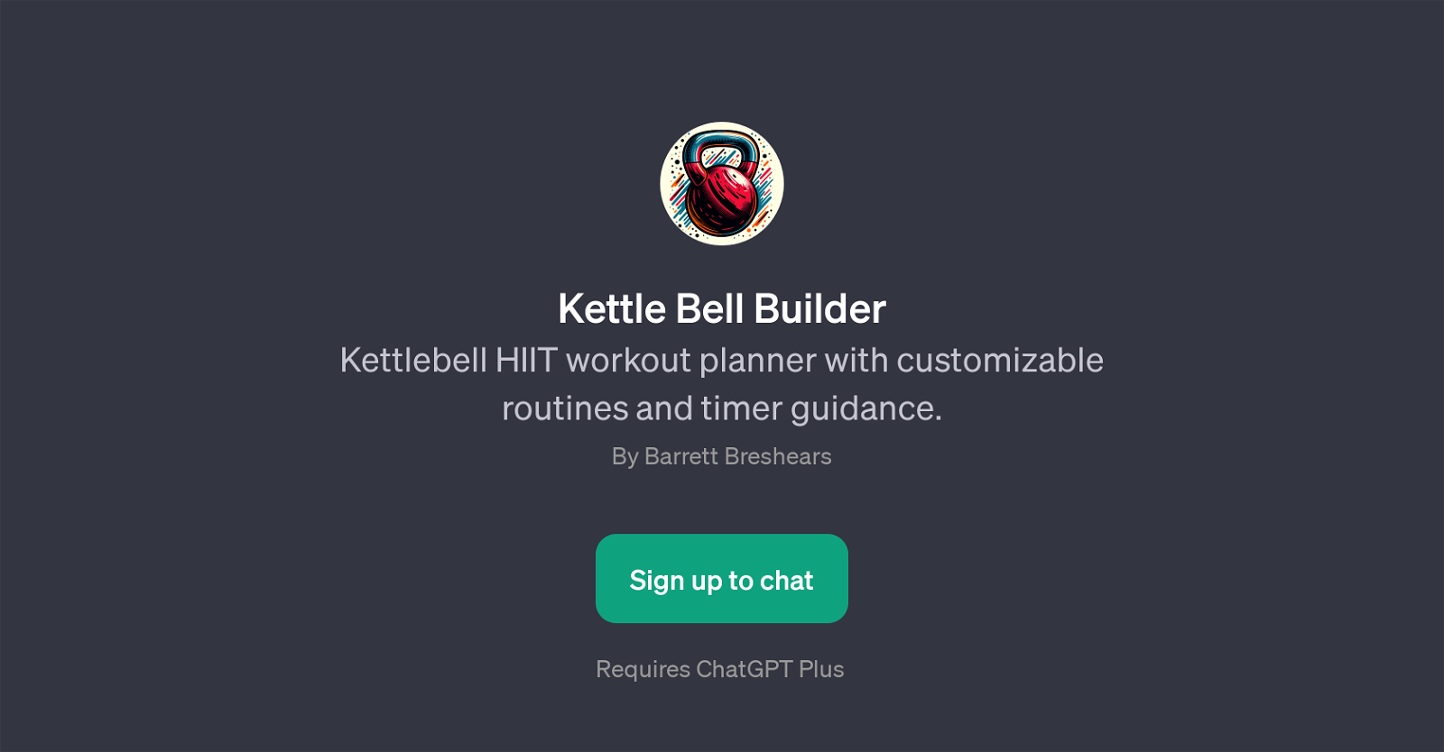 Kettle Bell Builder website