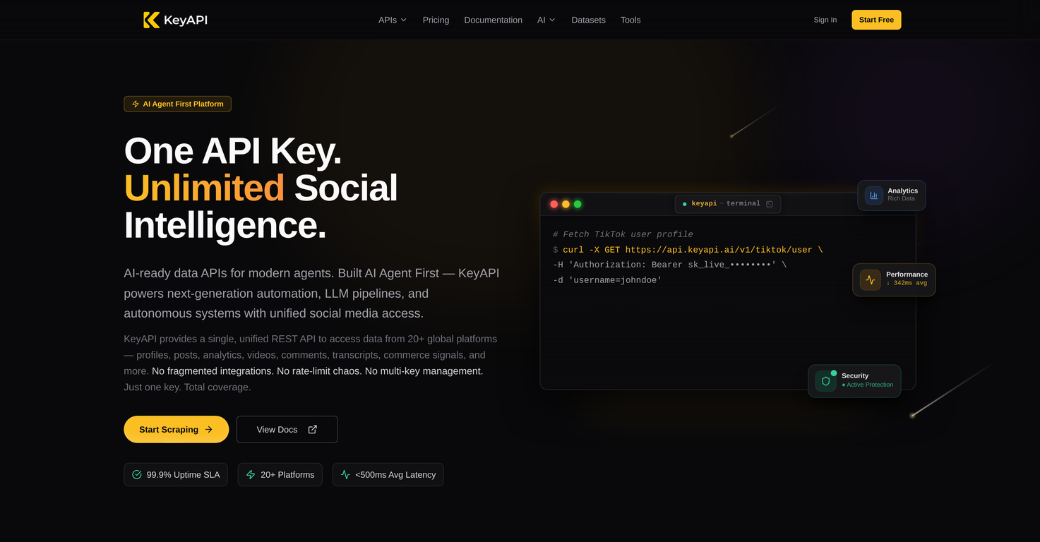 KeyAPI website