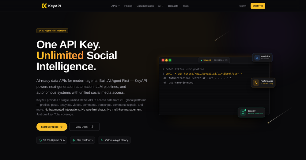 KeyAPI website