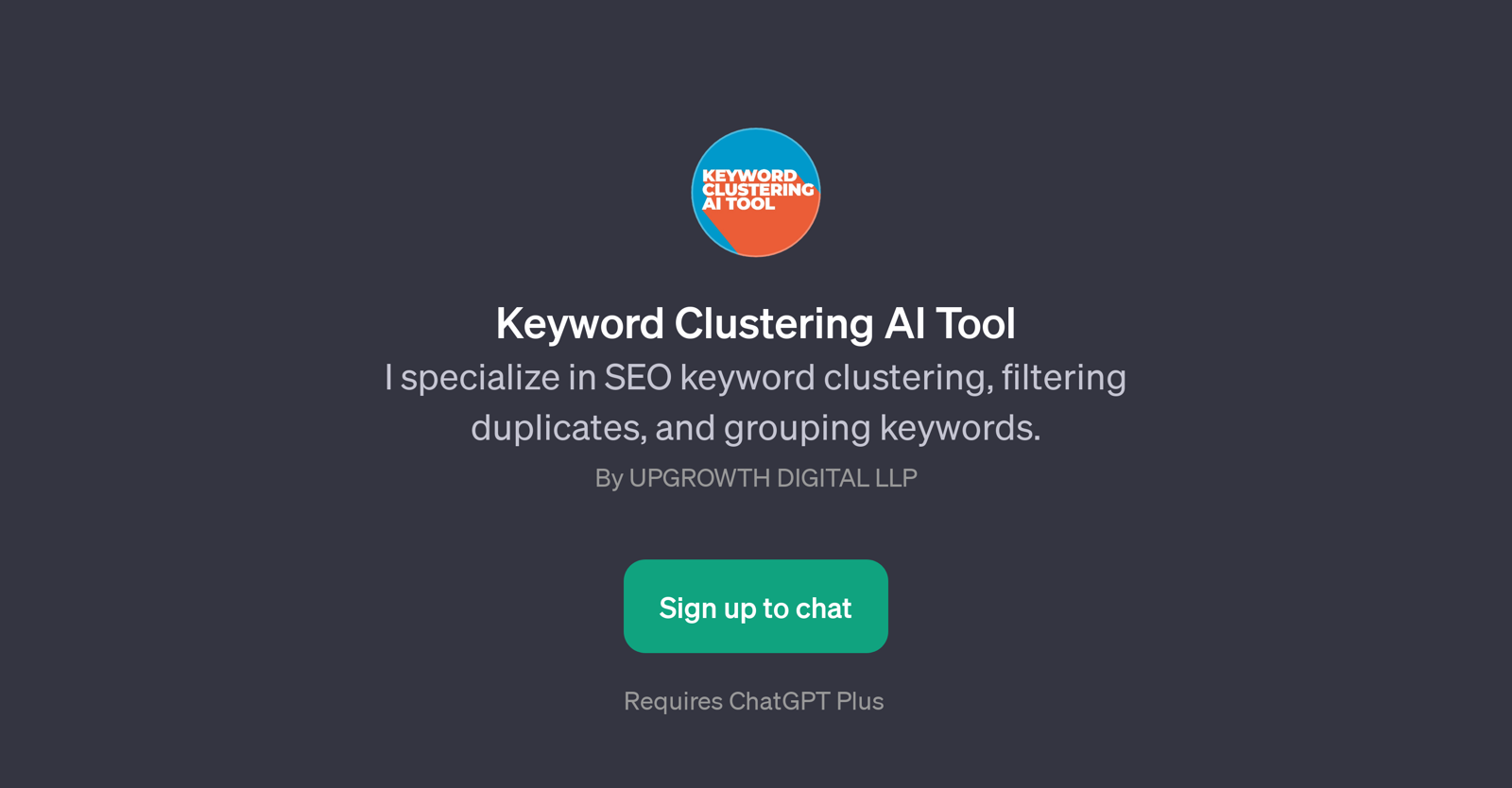 Keyword Clustering AI Tool website