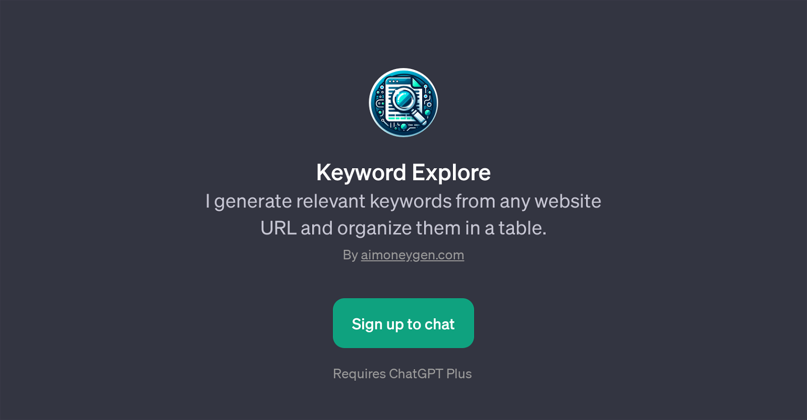 Keyword Explore website