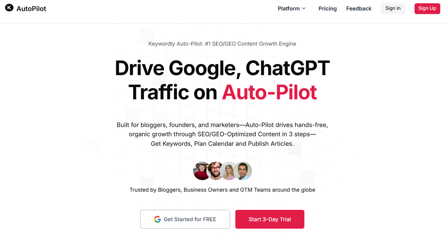 Keywordly Auto-pilot website