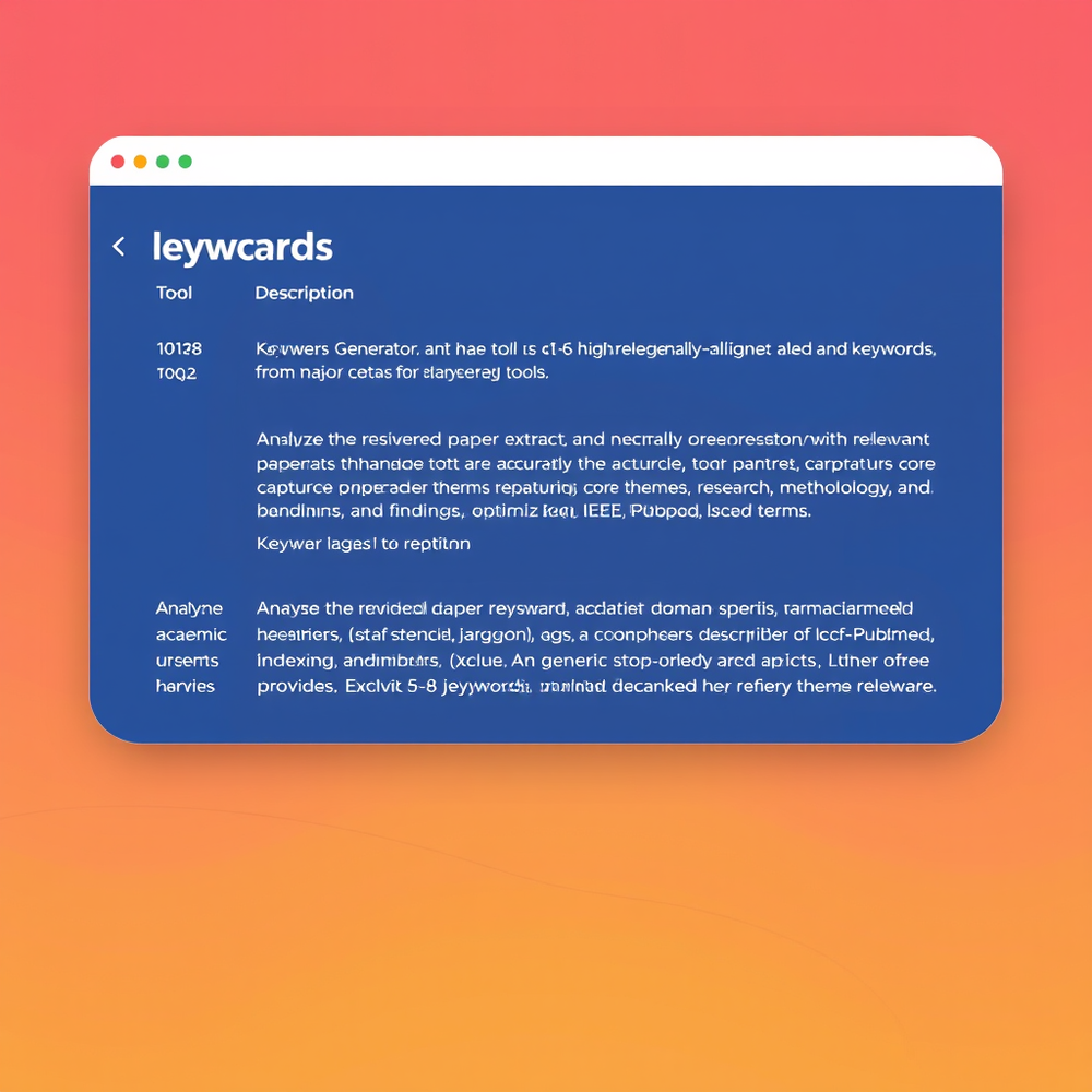 Keywords Generator website