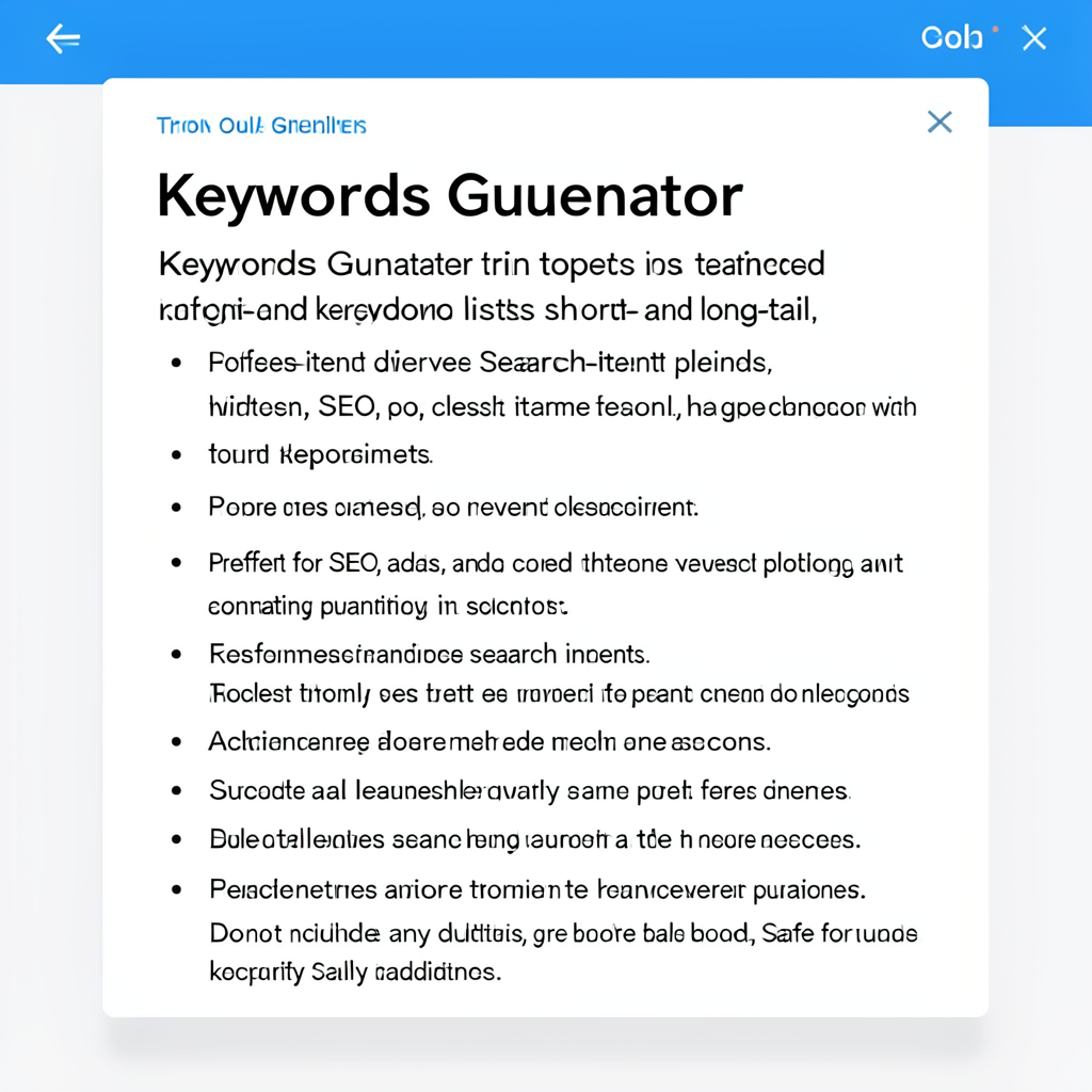 Keywords Generator