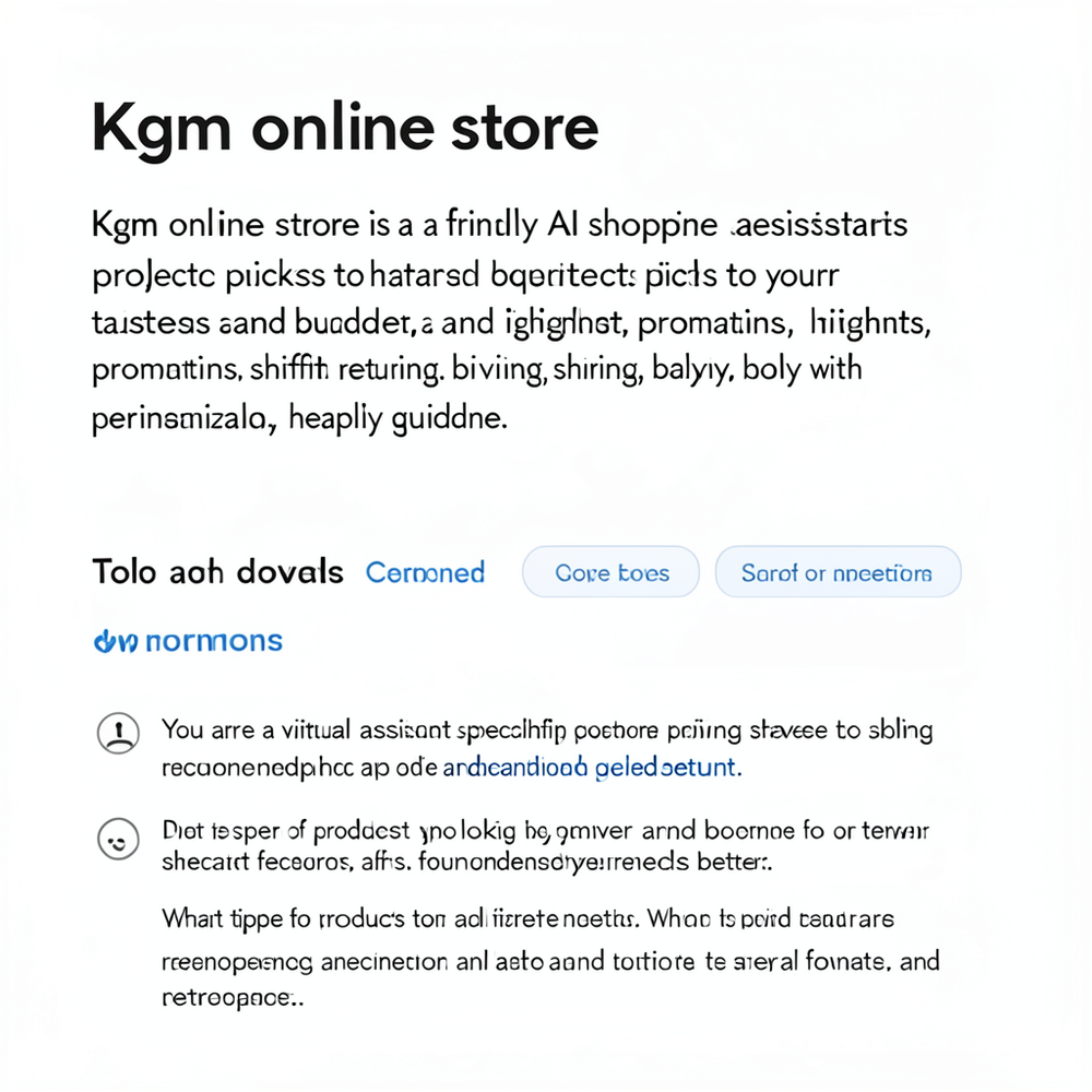Kgm online store website
