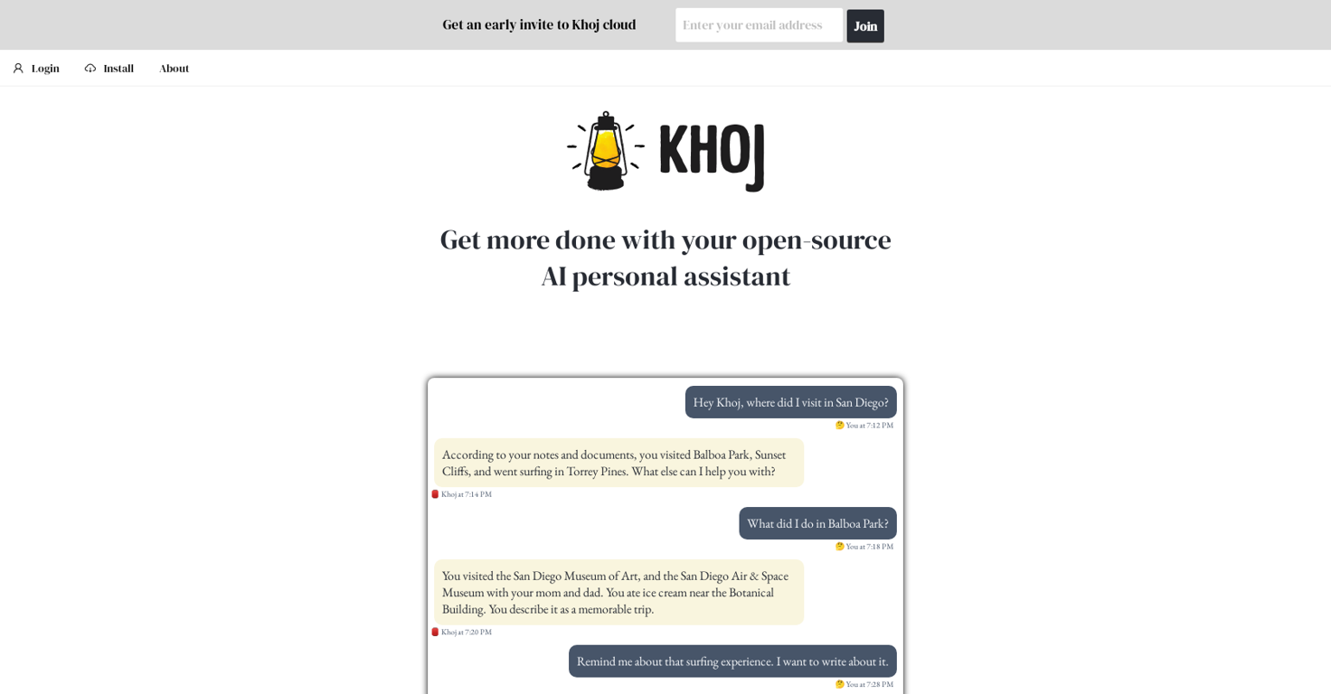 Khoj website