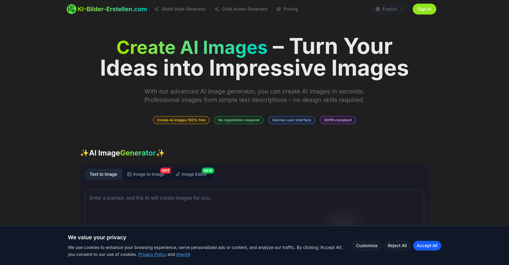 KI-Bilder-Erstellen.com website