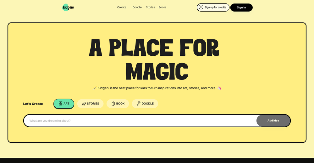 Kidgeni website