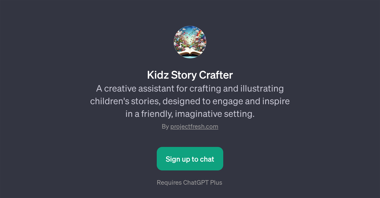 Kidz Story Crafter website