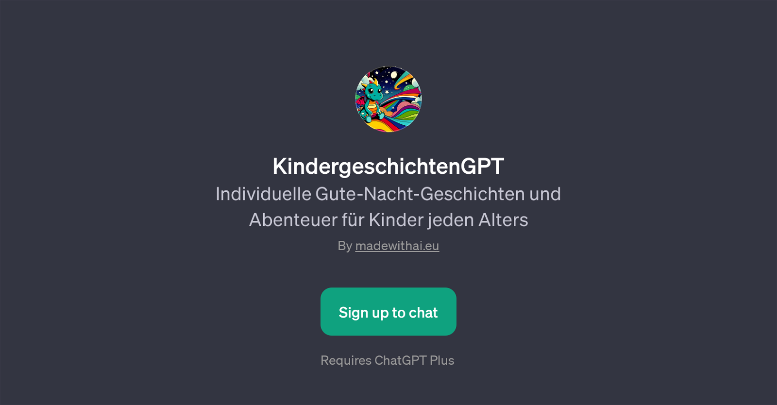 KindergeschichtenGPT website