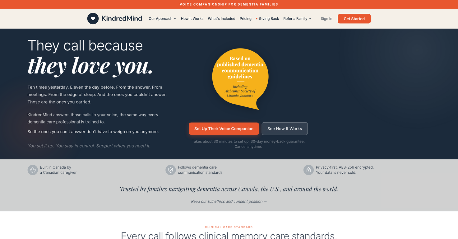 KindredMind website